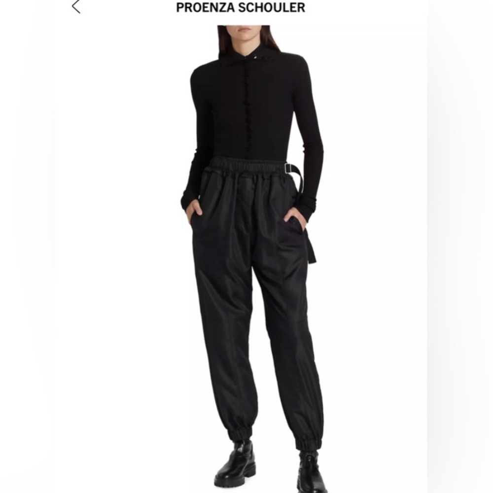 Proenza Schouler Satin Belted Pants
